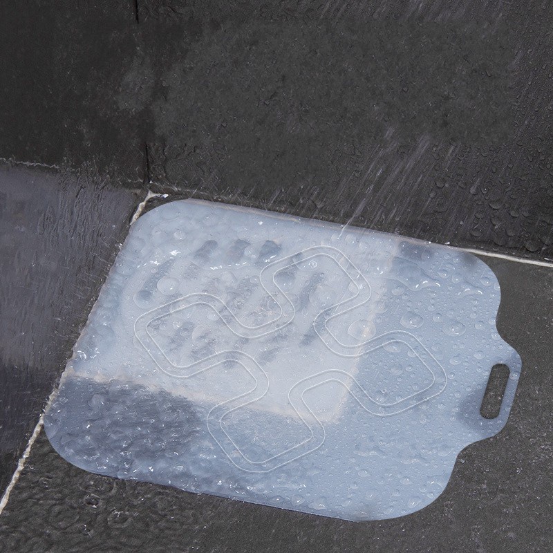 Penutup Lantai Kamar Mandi Bahan Silikon Anti Bau Warna Putih Ukuran 15x15cm