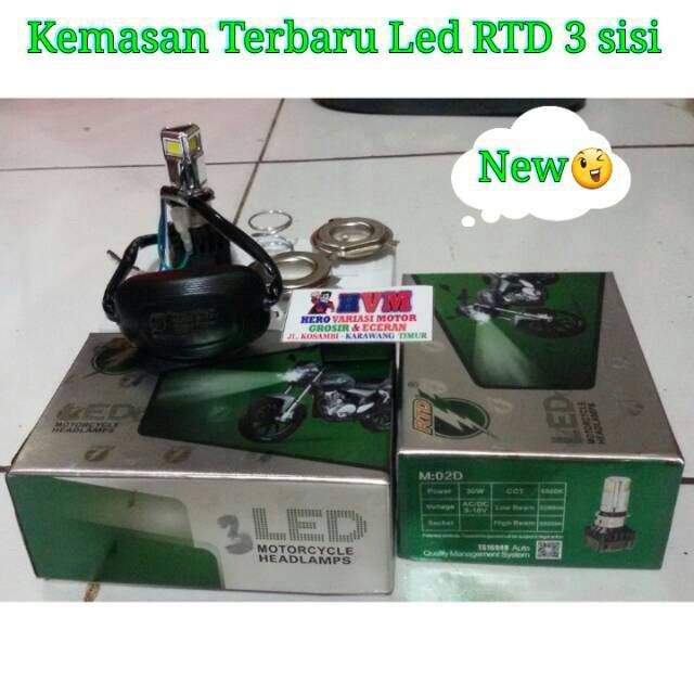  Lampu  Led  rtd  3 Sisi  dijamin ORI Bisa Buat semua motor 