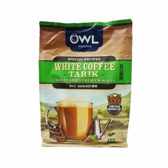 

OWL WHITE COFFEE TARIK 3 IN 1 HAZELNUT SUMATRAN MANDHELING ARABICA