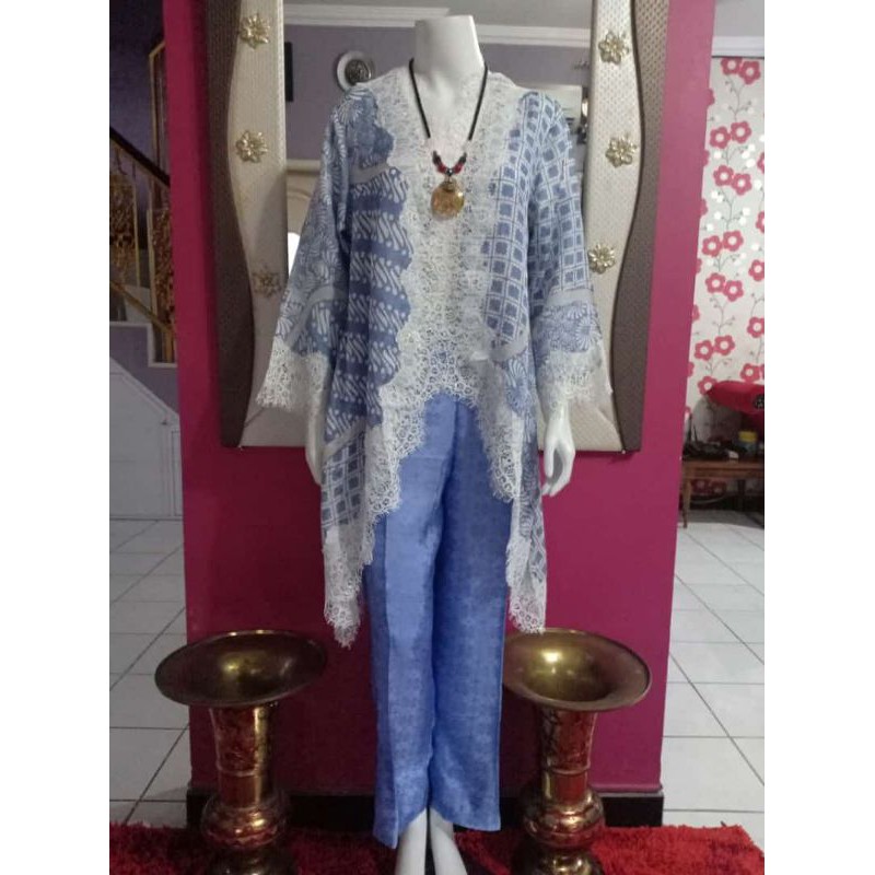 stelan celana batik viscose terbaru / set cel pesta / set cel modern / batik terbaru / batik cantik