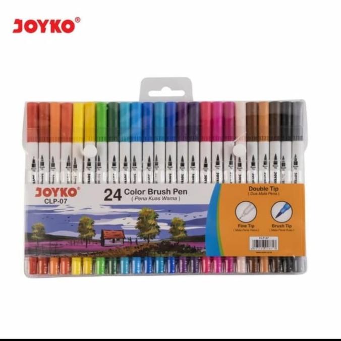 

(BISA COD) BRUSH PEN JOYKO CLP-07 - PENA KUAS 24 WARNA SALE Kode 110