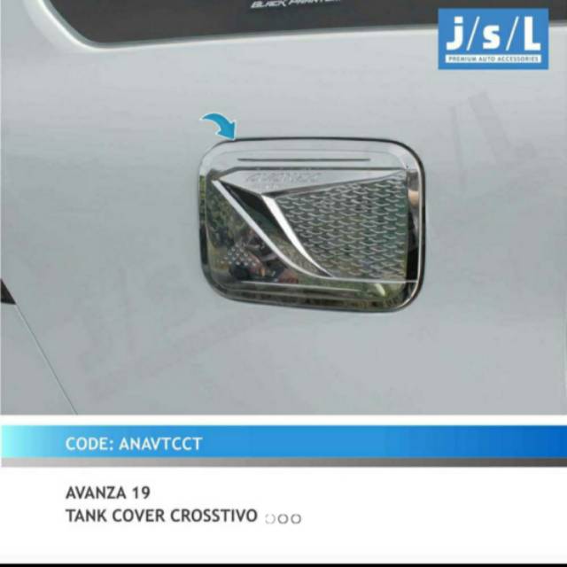 Tank cover/ tutup tangki mobil Avanza/ Xenia 2012-2019 crosstivo chrome jsl