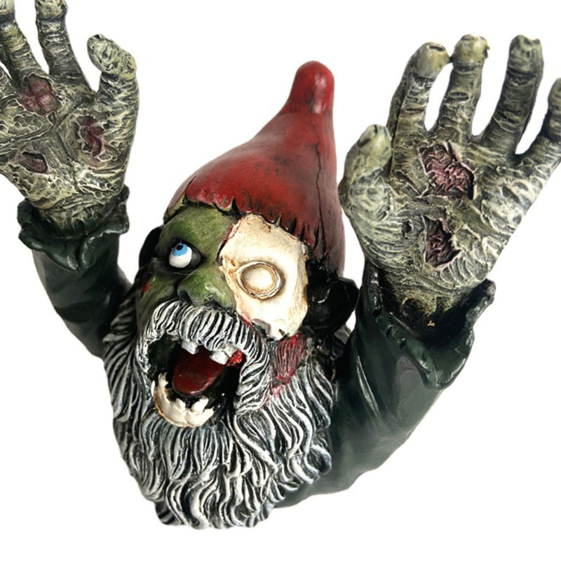 Ornamen Patung Tangan Zombie Setengah Bahan Resin Untuk Halloween