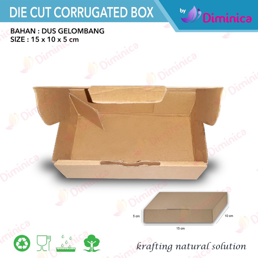 

Die Cut 15 x 10 x 5cm/Kardus Polos Baru/Kardus Brownies 15 x 10 x 5cm