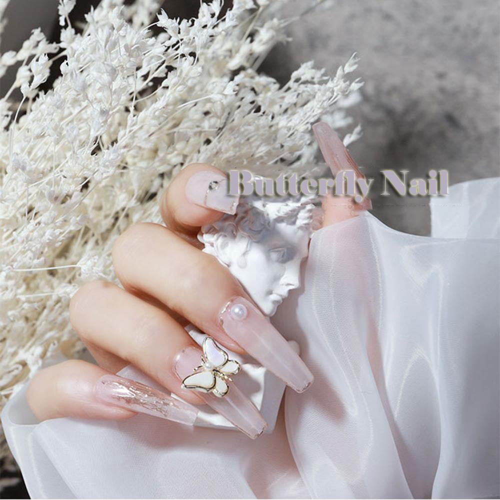 Agustina Kupu-Kupu Kuku Berlian Imitasi Paduan Halus Mewah Fritillary Shiny Nail Aksesoris DIY Nail Art