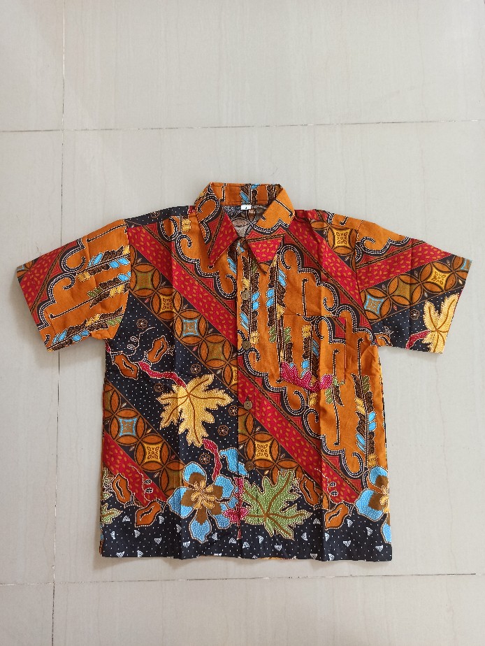 Qnunbatik Batik Anak Terusan Dress/hem Kemeja Lorita Parang