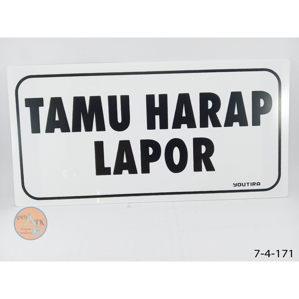 

Sign Label Akrilik Sign board label peringatan arkrilik acrylic Tamu Harap Lapor