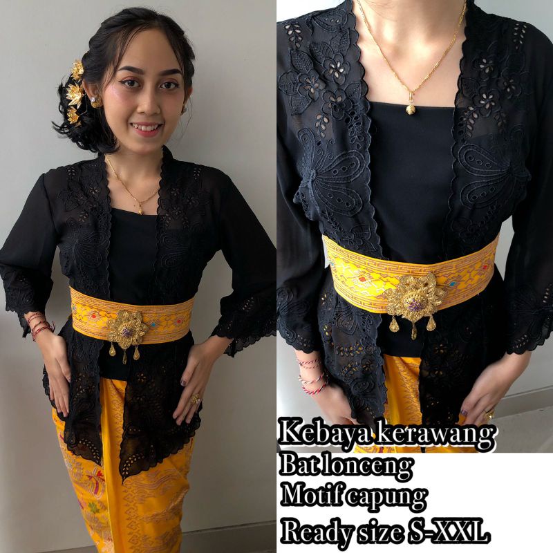 KEBAYA BORDIR HITAM//KEBAYA BORDIR