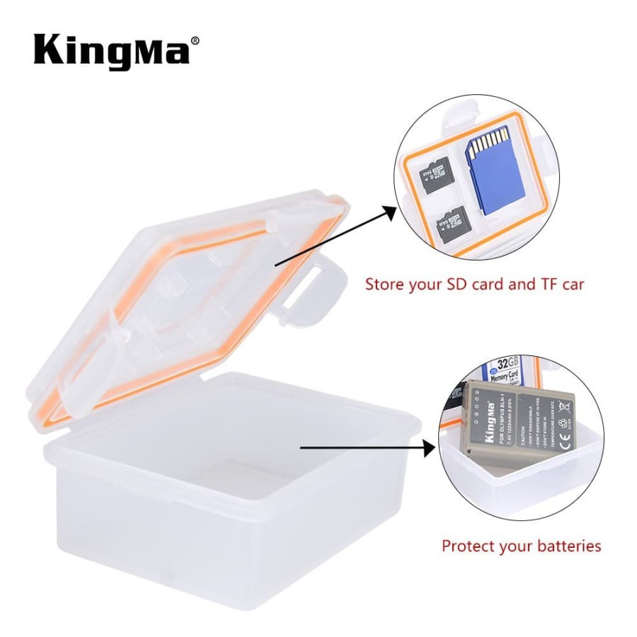 Kotak Baterai KINGMA for LP-E6 / LP-E8 etc - Battery &amp; Memory Box Case