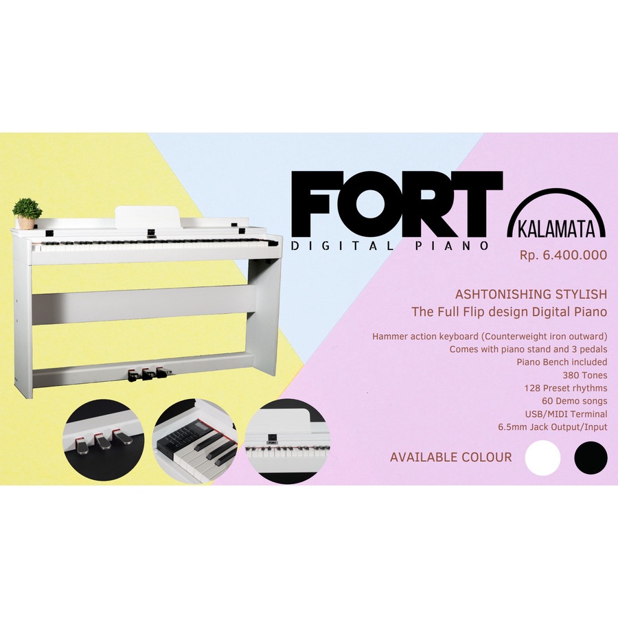 FORT KALAMATA Digital Piano Keyboard Piano Premium bukan YAMAHA