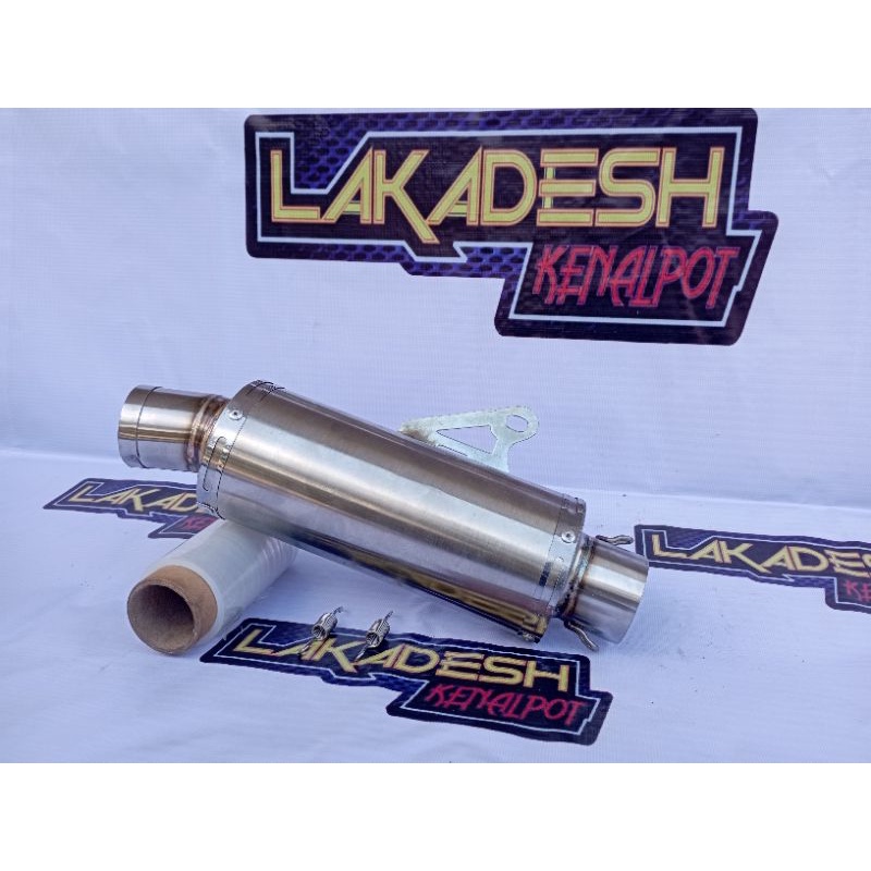 SILENCER (ONLY) KNALPOT POLOS/LASER NAMA (INLET 38/50) BEAT MIO VARIO AEROX SCOOPY NMAX PCX ADV DLL