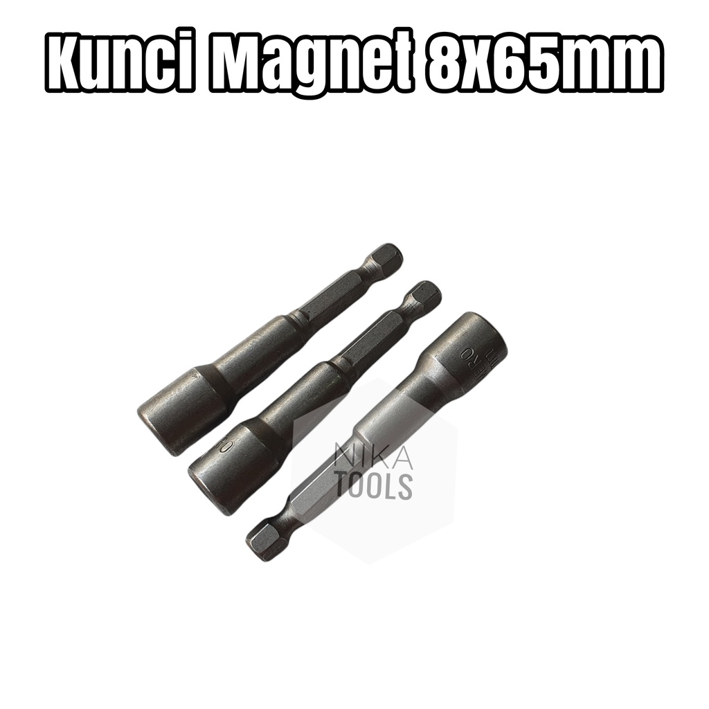 Mata Sok Roofing Bor Magnetic 8 mm x 65 Kunci Drilling Nut Eceran