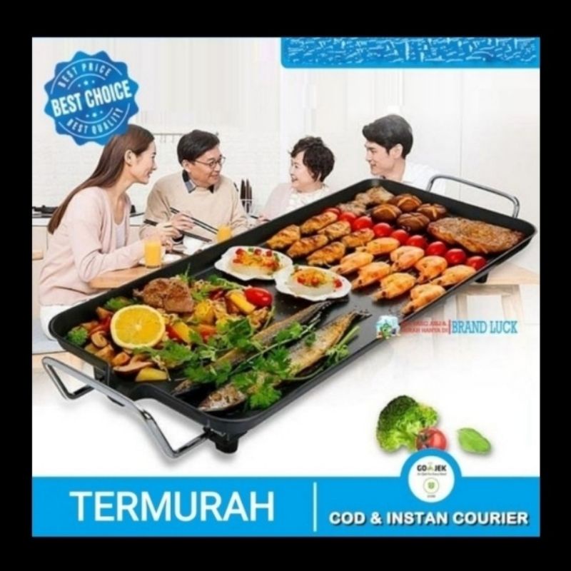 Pemanggang Listrik Panggangan Grill Elektrik Tepanyaki Wajan Grill Kompor Panggang Jepang Korean