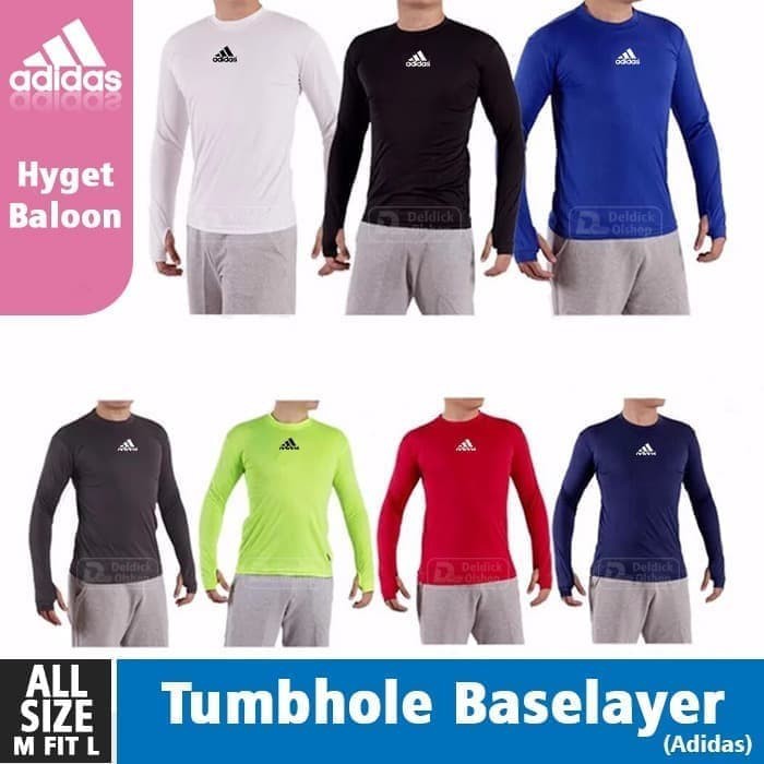 Baselayer Hitam Thumbhole Longsleeve Addidass