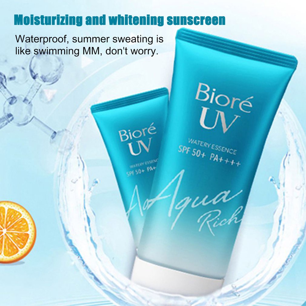 Biore UV Sunscreen Aqua Rich Watery Essence Pelembab Whitening Skin Care SPF50+ Krim Tabir Surya - 50ml