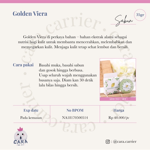 [FREE JARING SABUN] VERSI TERBARU Golden Viera Jakarta sabun GoldenViera ORI