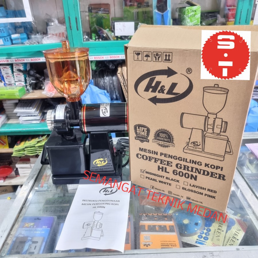 MESIN GILING KOPI LISTRIK COFFEE GRINDER KOPI H&L HITAM HL600N HL 600N