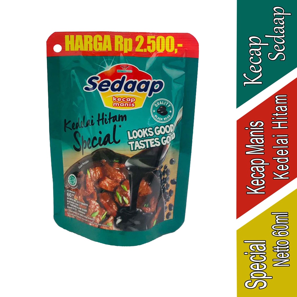 

Kecap Kedelai Hitam Special - Sedaap - Kecap Manis - 60ml