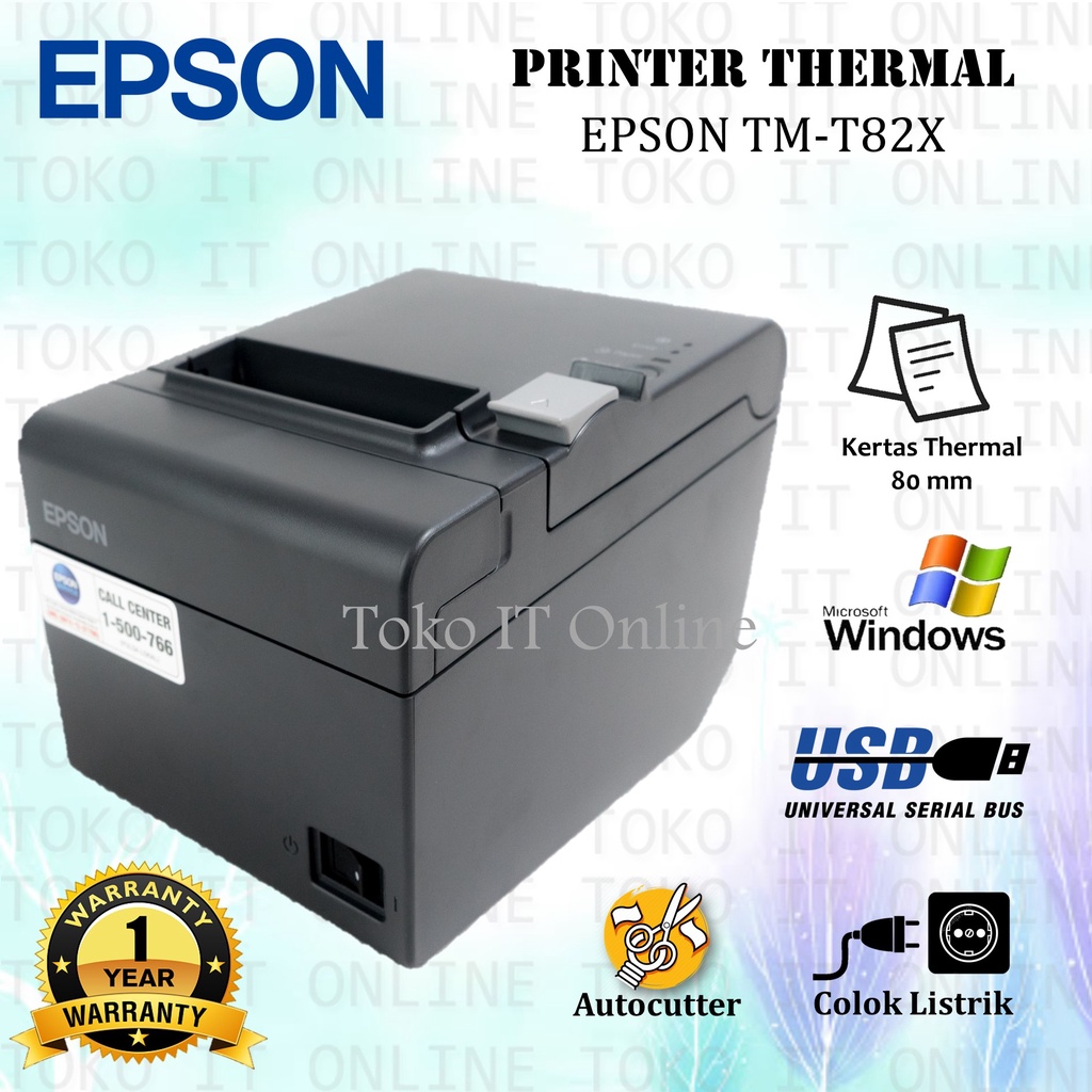 EPSON TM-T82X PRINTER THERMAL 80MM PRINT STRUK KASIR EPSON TM-T82X