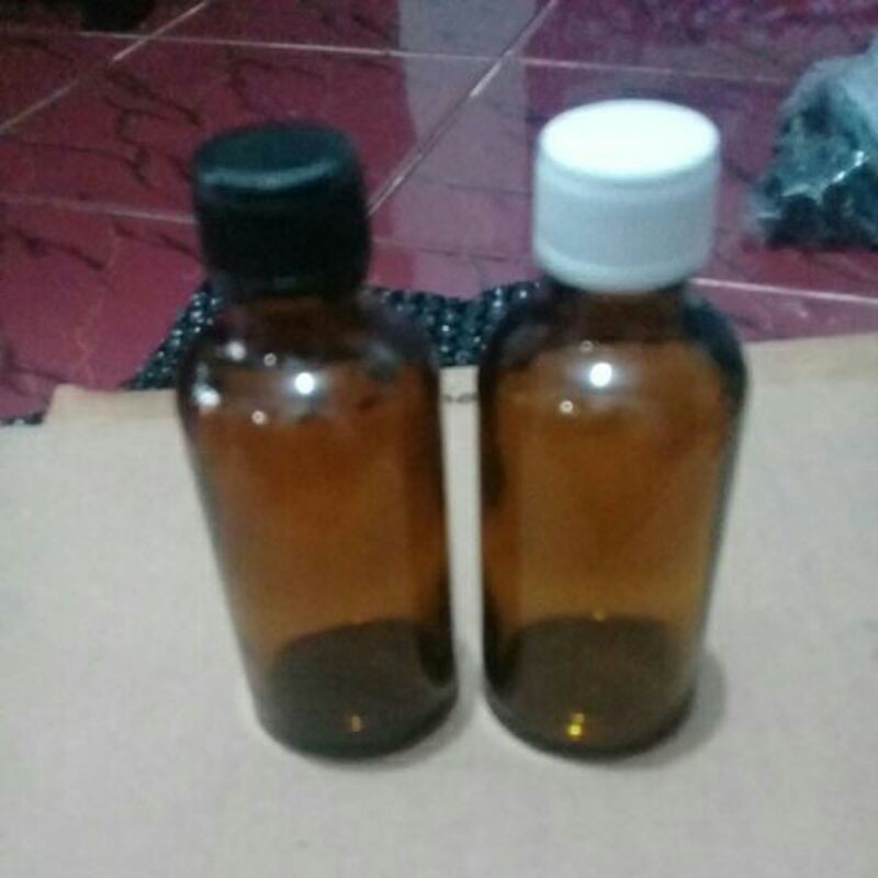 botol kaca coklat 50ml tutup ulir