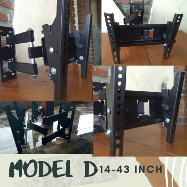 FLASH SALE 9.9 BRACKET TV SWIFEL KUALITAS PREMIUM 14-43 INCHI HARGA PROMO MURAH!!!!!!!
