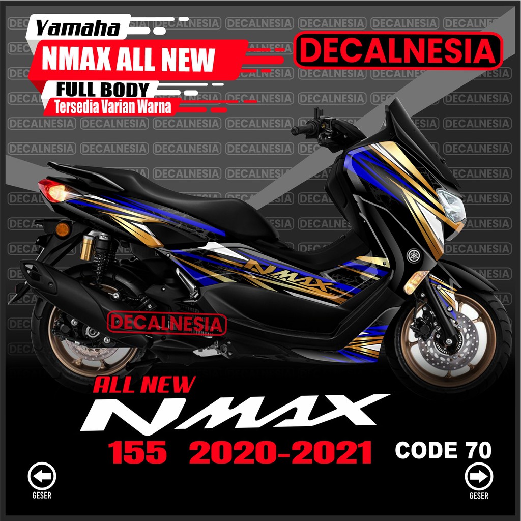 Decal Nmax New 2021 2022 2023 2024 Full Body Stiker Motor Yamaha Connected 2020 Variasi Facelift Aks