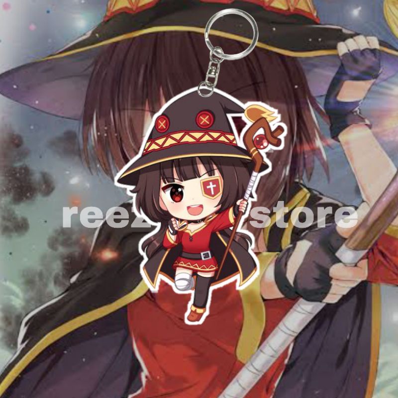 GANTUNGAN KUNCI ANIME KONOSUBA MEGUMIN - Keychain Acrylic Ganci Akrilik