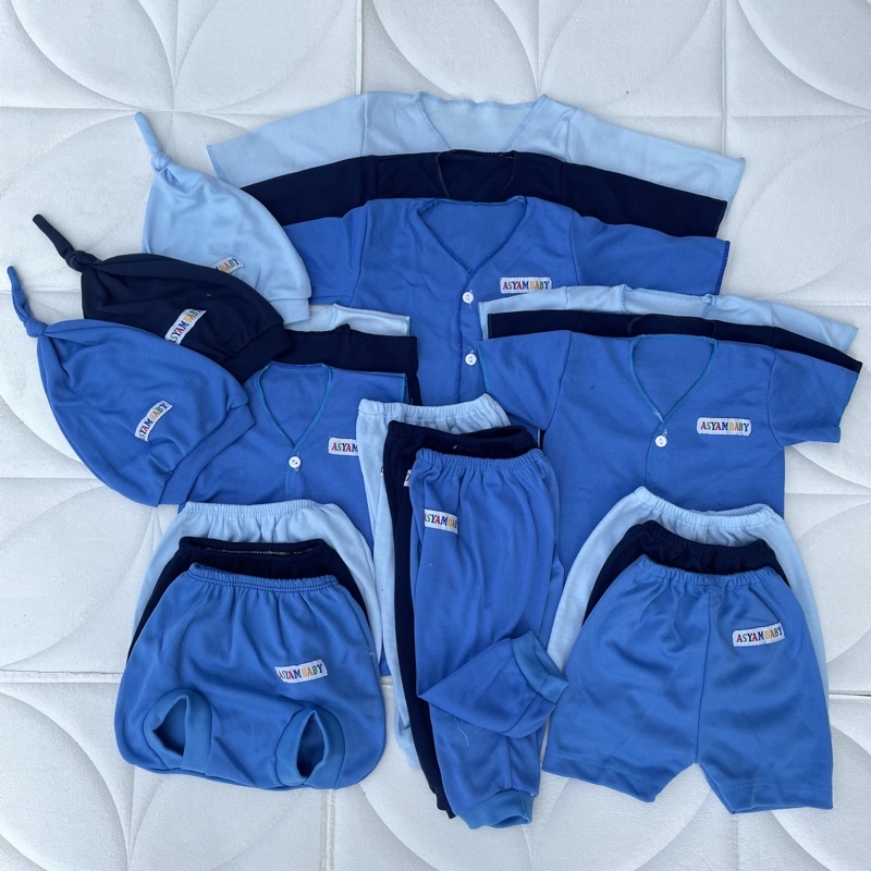 21 PCS Paket Hemat Paket Lengkap Bayi Baru Lahir Hampers Bayi Baru Lahir Perlengkapan Ibu Hamil Perlengkapan Bayi Newborn Gift Lahiran Gift Bayi Newborn  DNW BABY-21 PCS SERI BIRU