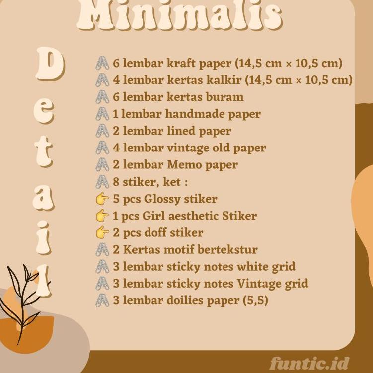 mikf Journal kit Vintage aesthetic DIY Scrapbook kit Journaling set murah Bujo kit murah ®➵ 60