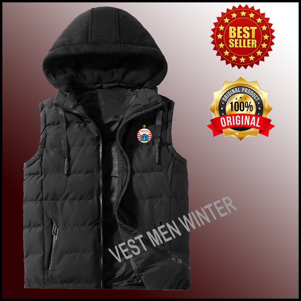Promo Jaket Rompi Hoodie Kuplok Motor Vest Pria Persija Jakarta Keren Terbaru 2020 tebal COD