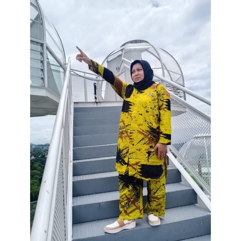 Setelan Jumbo Tie Dye / setelan wanita besar murah / pakaian muslim besar