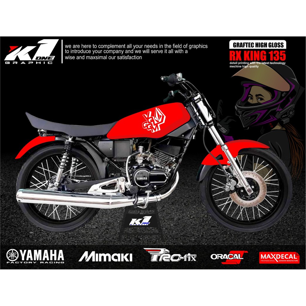 Sticker Cutting Rx King Striping Rx-King Harga Ternurah Sticker Motif Volcom