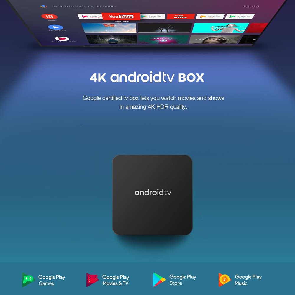 Xtreamer Dual Set Top Box DVB-T2 Media Player Android 9.0 4K - Hitam