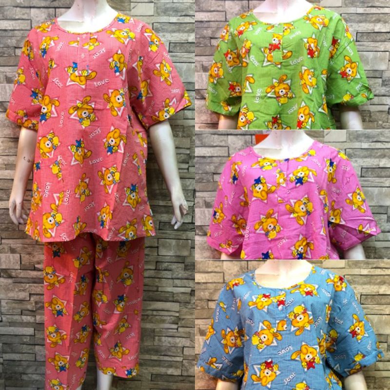 JUMBO HOKI SHEILA CP KATUN PIAMA | BAJU TIDUR MURAH-1