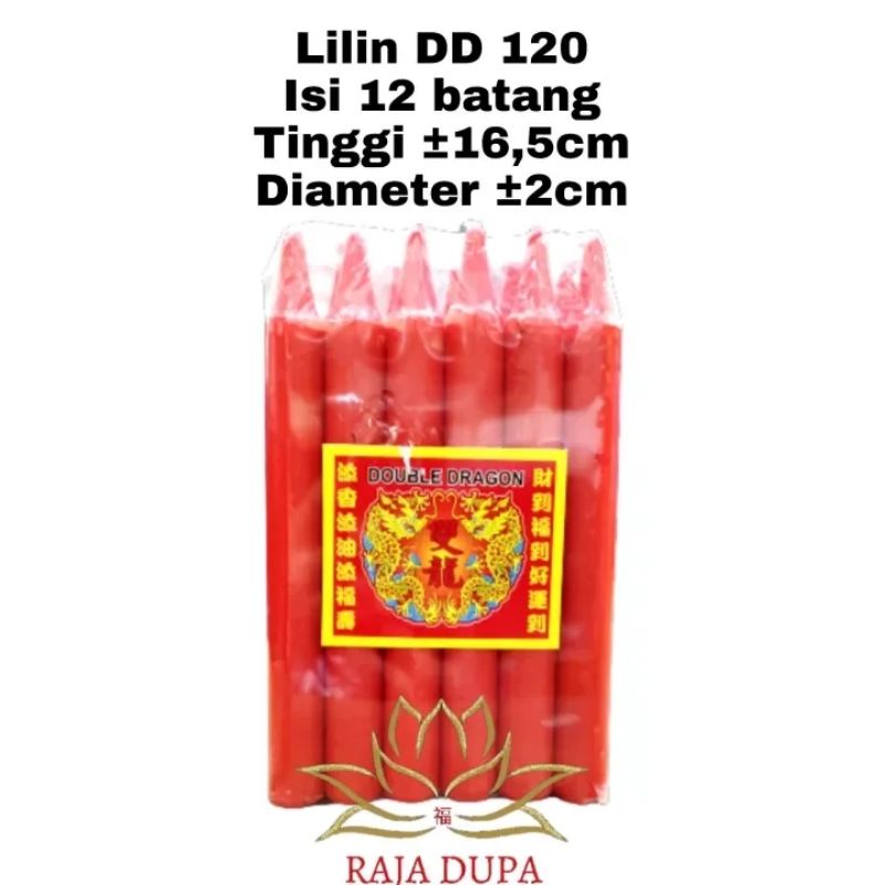 Lilin Double Dragon Merah/Putih C1, P5, 120,180, 240, 360, 440