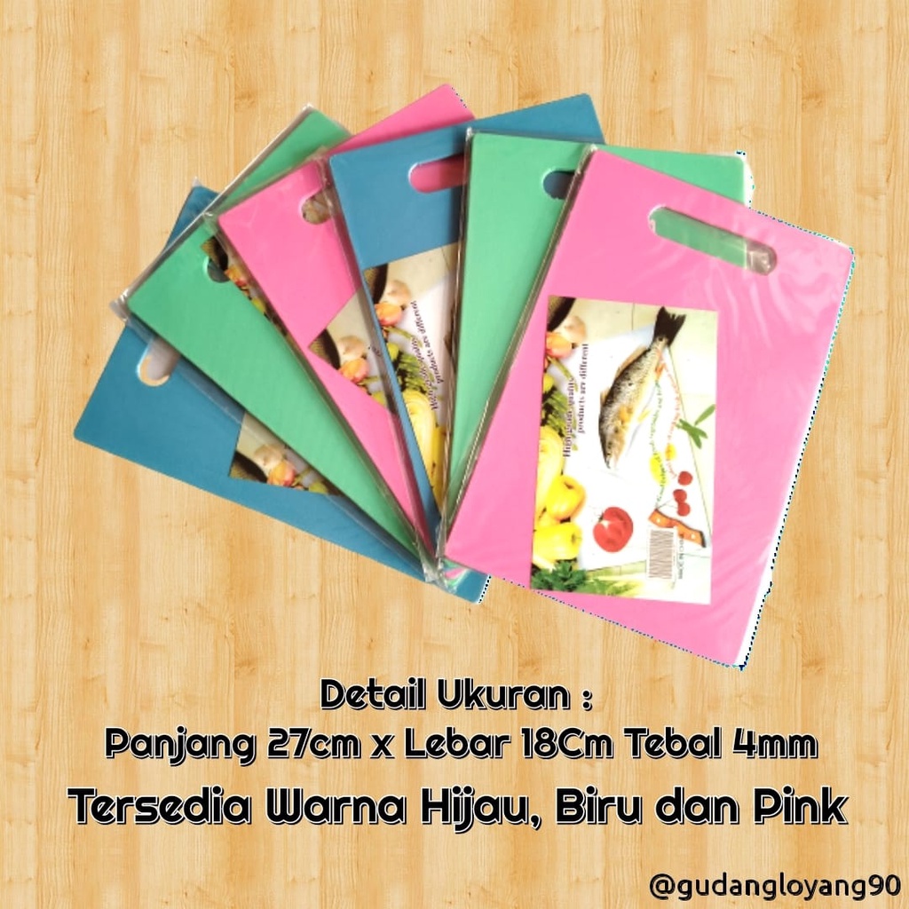 Talenan Plastik Talenan ikan Foodgrade Segi Multifungsi Talenan Tebal Cutting Board