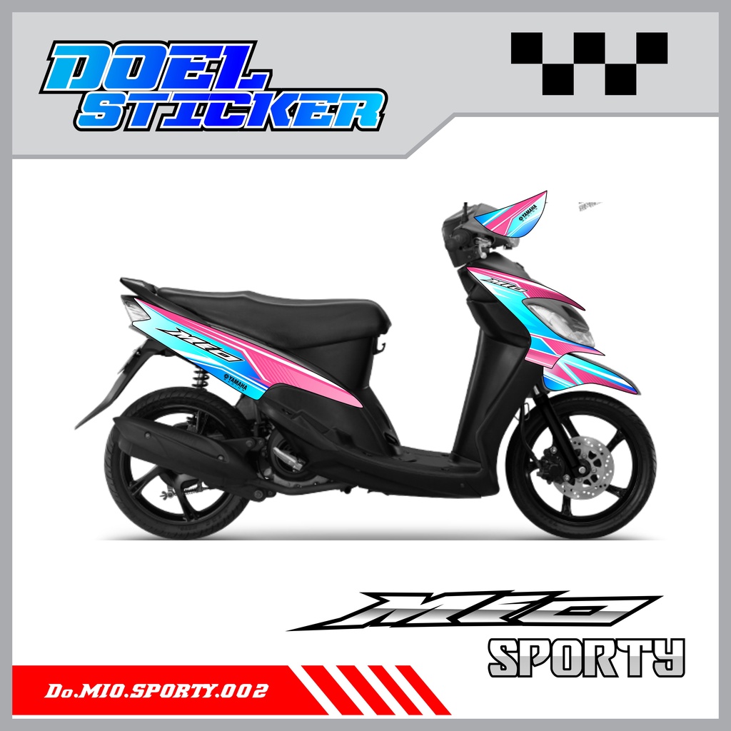 STICKER STRIPING MIO SPORTY , SMILE - STICKER STRIPING LIST VARIASI HOLOGRAM , CROME MIO SPORTY , MIO SMILE DOEL 002