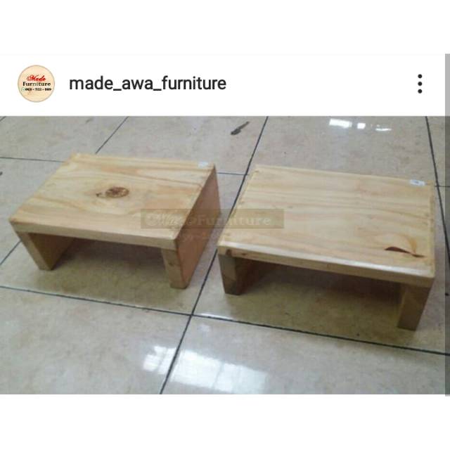 Dingklik kayu kecil tinggi 20cm