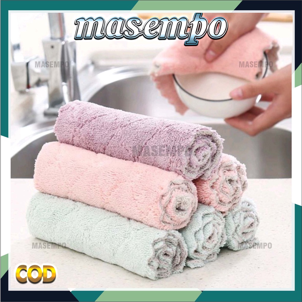 KAIN LAP PIRING KAIN LAP DAPUR ANTI MINYAK BAHAN CORAL FLEECE