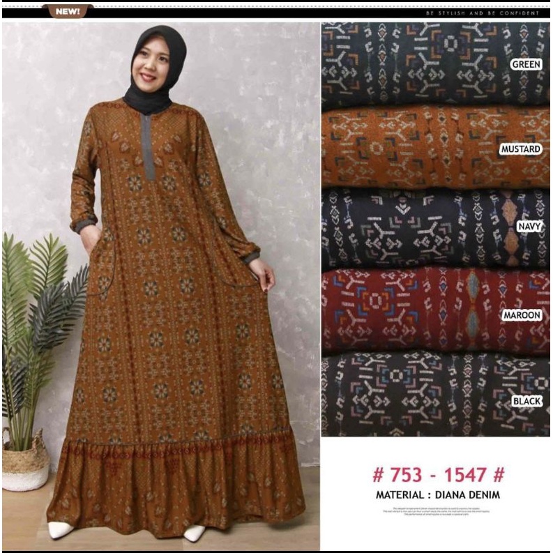 Gamis DIANA DENIM Remple Premium Anfarah