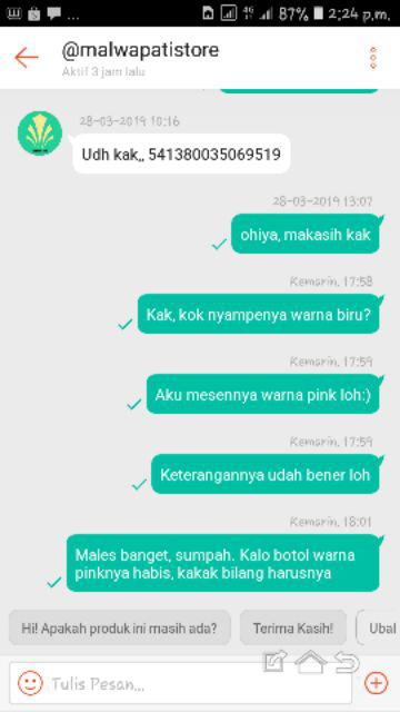 Bo   tol Minum / Bening 13 Warna Sarung Busa / Logo Bpa Free
