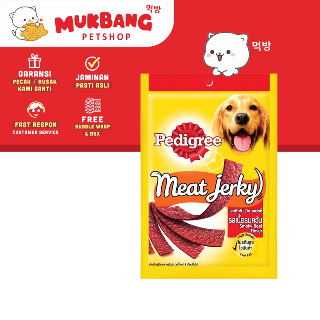 Pedigree Jerky Stick Strap Snack Anjing Cemilan Camilan Anjing Dendeng Kering Stik Pedigree Meat Jerky Strap Stix Smoke Beef