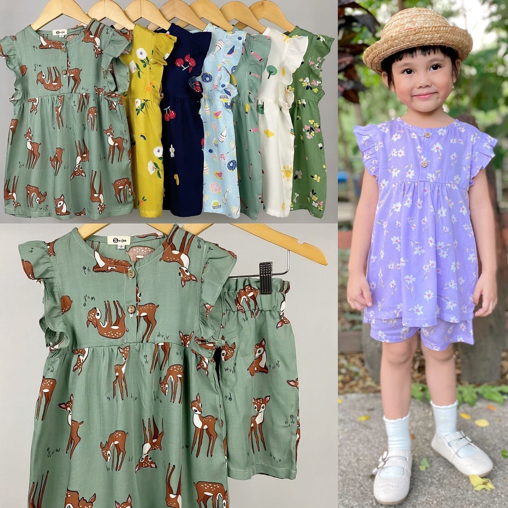 PROMO 7.7 Baju Anak Setelan Sakura Original Rayon Super Premium SMILEE Pakaian Anak Perempuan Termurah Terlaris Best Seller