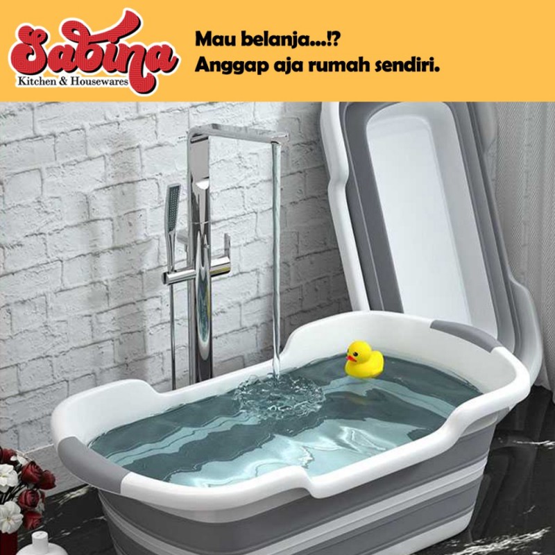 Bak Mandi Bayi Lipat Baby Bathtub Serbaguna Anjing Kucing Loundry