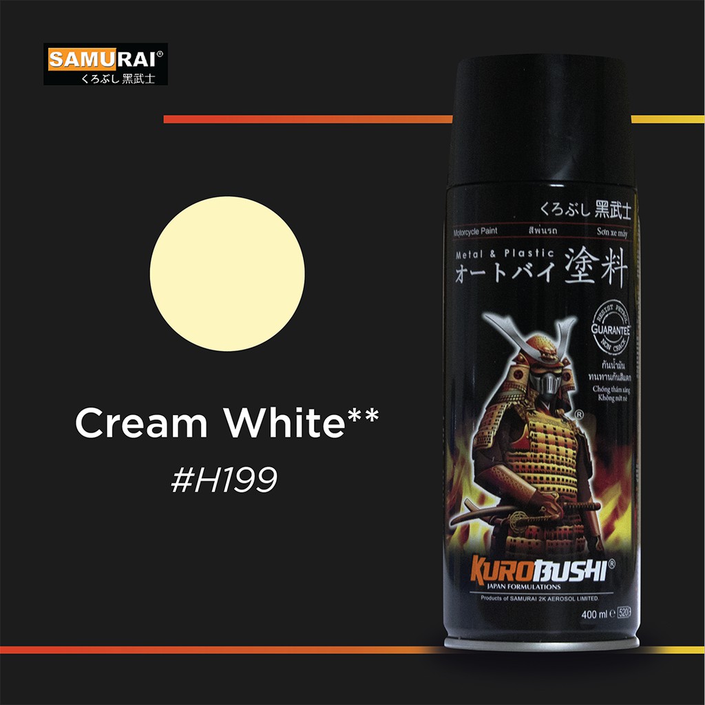 

Samurai 2 Star H199 - Cream White Cat Semprot Cat Aerosol Cat Kompresor