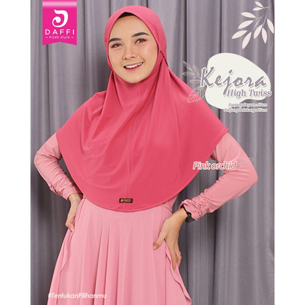 HIJAB DAFFI KEJORA JILBAB NON PET KEKINIAN BERGO MARYAM TALI