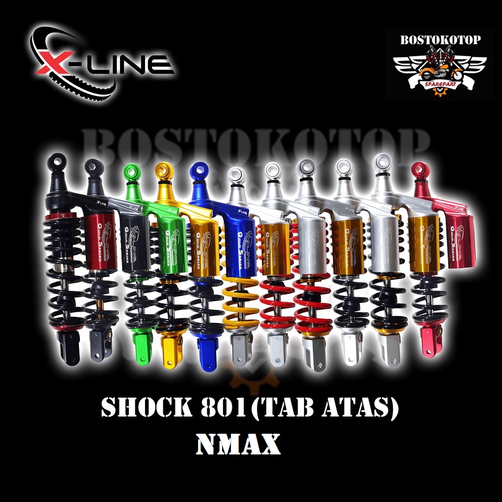 X-Line Shockbreaker Shock Skok Suspensi Belakang Peredam Kejut Monoshok Variasi Tabung Atas Yamaha N