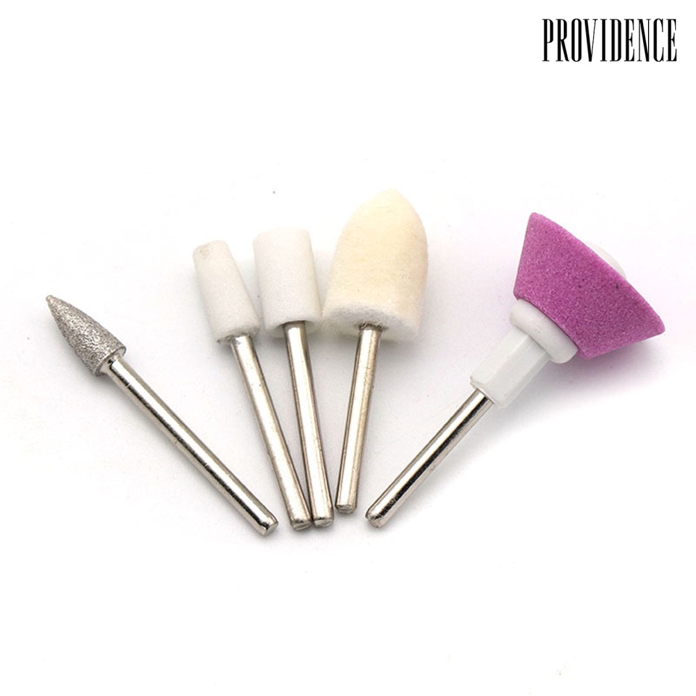 Providence 5Pcs Nail Art Grinding Drill Bits Polish Tool for Electric Manicure Machine