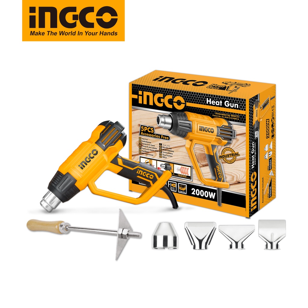 Mesin Heat Gun INGCO HG200028 Hot Gun INGCO HG200028 Blower 3 Level Panas Hot Gun Heat Gun (2000W 50