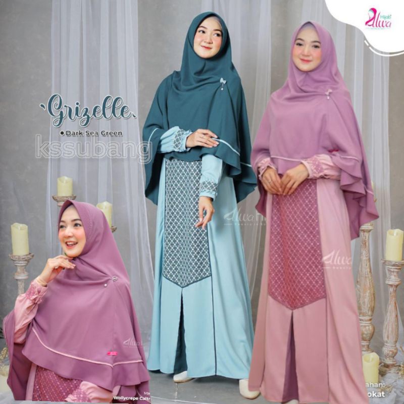 GAMIS SYARI  GRIZELLE 1 SET KHIMAR || ALWA HIJAB